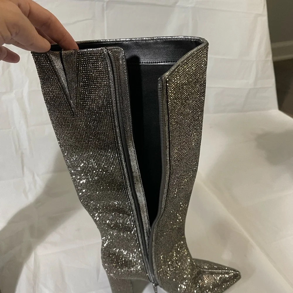 Inc international concepts women’s pewter crystal boots size 7 - Picture 10 of 10